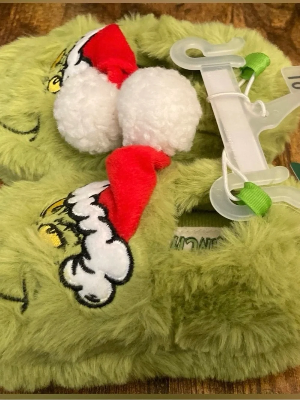 The Grinch Toddler Slide Slippers - Green  Size 5T-6T New